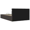 vidaXL Sängram hydraulisk förvaring utan madrass mörkgrå 140x200 cm