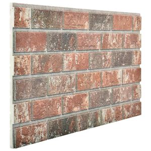 vidaXL V&auml;ggpaneler 10 st 100 x 50 cm M&ouml;rkbrun och gr&aring; EPS Skum