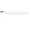 vidaXL Manuell utdragbar markis med LED-lampor Vit 3 x 2,5 m
