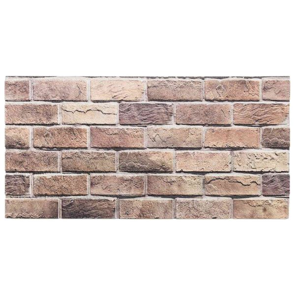 vidaXL V&auml;ggpaneler 10 pcs Brun och Gr&aring; 100 x 50 cm EPS Skum