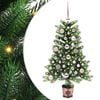 vidaXL Julgran med 150 LED-lampor med stativ Gr&ouml;n 90 cm PE
