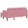 vidaXL Soffset med kudde 2 pcs Rosa Polyester