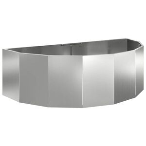 vidaXL Planteringsk&auml;rl Silver 120 x 60 x 35 cm Galvaniserat St&aring;l