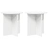 vidaXL V&auml;xtst&auml;ll 2 pcs Vit &Oslash;40 x 40 cm Konstruerat tr&auml;