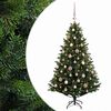 vidaXL Konstgjord julgran med julkulor 120 cm 150 LED-lampor Varmvit