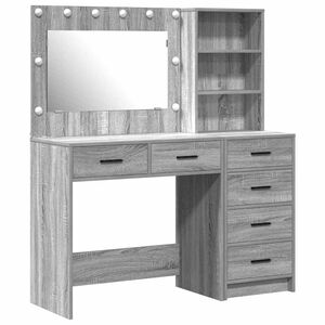 vidaXL Smyckebord 2 st Ljusgr&aring; 78.5 x 41 x 135 cm Konstruerat tr&auml;