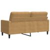 vidaXL Soffa 2-sits brun 140 cm sammet