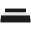 vidaXL Ottoman s&auml;ngram med madrasser svart 200x200 cm sammet