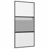 vidaXL Glasd&ouml;rr 102,5 x 2 x 205 cm Aluminium Svart