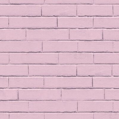 Good Vibes Tapet Brick Wall rosa