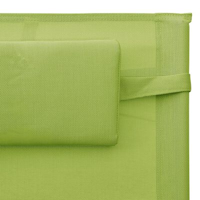 vidaXL Solsängar 2 st textilen grön och grå