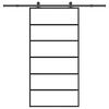 vidaXL Skjutd&ouml;rr med beslagset 102x205 cm ESG glas och aluminium