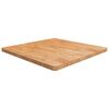 vidaXL Fyrkantig bordsskiva ljusbrun 90 x 90 x 4cm behandlad massiv ek