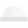 vidaXL Sv&auml;vande v&auml;gghyllor 2 st vit 80x23,5x3,8 cm MDF