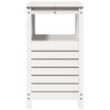 vidaXL Växtbord med hyllor vit 82,5x45x81 cm massiv furu