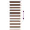 vidaXL Rullgardin zebra brun 55x100 cm tyg bredd 50,9 cm polyester