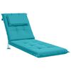 vidaXL Solstol Kudde GEMERT 100% Polyester Turkos 190 x 60 x 9 cm