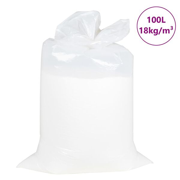 vidaXL Sittsäck fyllning EPS 100 L vit 18 kg/m³