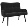 vidaXL Tv&aring;sitssoffa Svart 115 x 61 x 87 cm Sammet