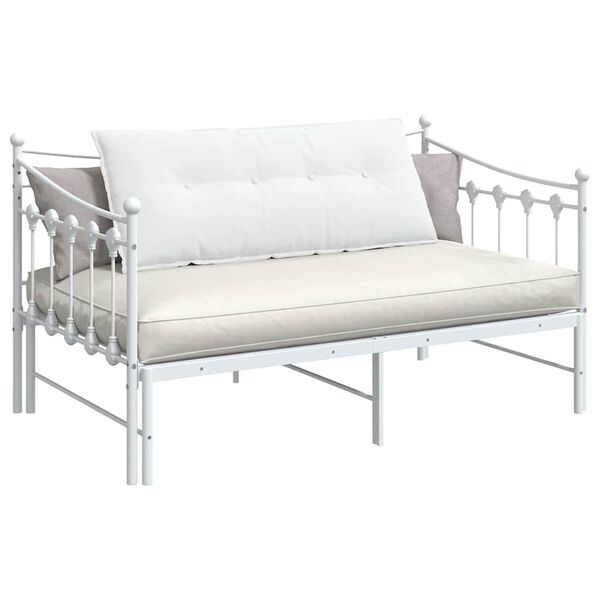 vidaXL Ryggkudde Vit 120 x 19 x 50 cm tyg