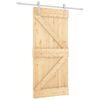vidaXL Skjutd&ouml;rr 90 x 210 cm Massiv furu Naturlig och vit