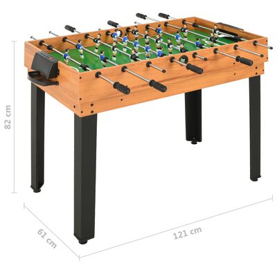 vidaXL Multi-spelbord 15-i-1 121x61x82 cm lönn
