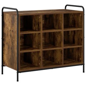 vidaXL Skosk&aring;p 85 x 39,5 x 75 cm Konstruerat tr&auml; R&ouml;kt ek