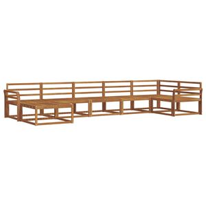 vidaXL Utomhussoffset 7 pcs Naturf&auml;rg Massivt Akaciatr&auml;