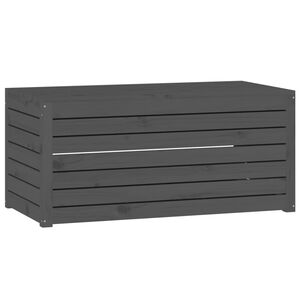 vidaXL Dynbox gr&aring; 101x50,5x46,5 cm massiv furu