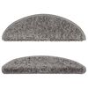 vidaXL Trappmattor 10 st 56x17x3 cm grå halvrunda