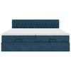 vidaXL Ottoman s&auml;ngram med madrasser m&ouml;rkbl&aring; 160x200 cm sammet