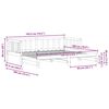 vidaXL Utdragbar Dagbädd Vaxbrun 193.5 x 184 x 66 cm Massiv furu