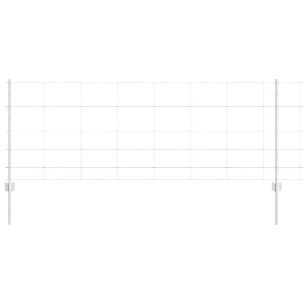 vidaXL St&auml;ngsel med stolpe Silver 0,8 x 100 m St&aring;l