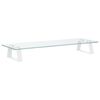 vidaXL Sk&auml;rmst&auml;ll vit 60x20x8 cm h&auml;rdat glas och metall