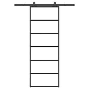 vidaXL Skjutd&ouml;rr med beslagset ESG glas och aluminium 76x205 cm