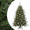 vidaXL Konstgjord julgran med julkulor 120 cm 150 LED-lampor Varmvit