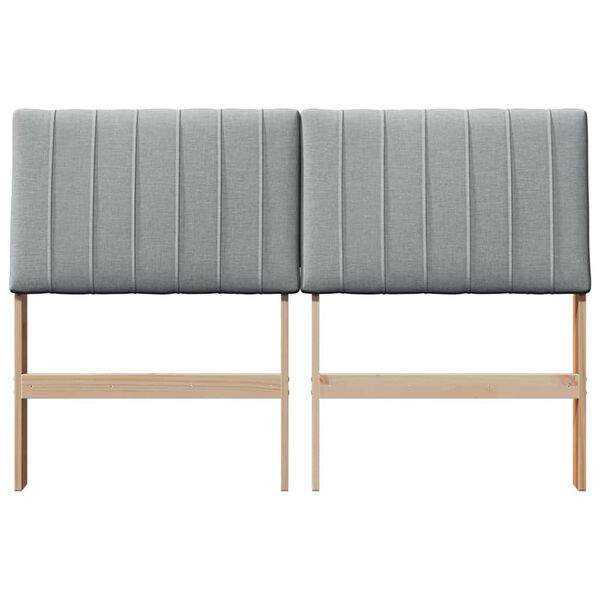 vidaXL Kl&auml;dd s&auml;nggavel Ljusgr&aring; 135 cm Massiv furu