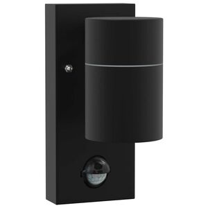vidaXL Utomhus v&auml;gglampa Svart 6,5 x 10,5 x 16 cm