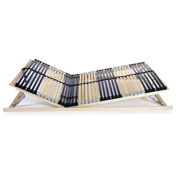 vidaXL Ribbotten utan madrass med 42 ribbor 7 zoner 100x200 cm