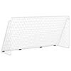 vidaXL Fotbollsm&aring;l med n&auml;t vit 366x122x182 cm st&aring;l
