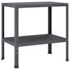 vidaXL Planteringsbord 80 x 50 x 80 cm Pulverlackerat st&aring;l Antracit