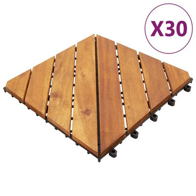 vidaXL Trall 30 st brun 30x30 cm massivt akaciaträ