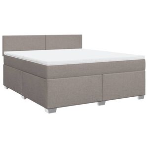 vidaXL Rams&auml;ng med madrass taupe 180x200 cm tyg