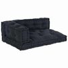 vidaXL Pallettsoffa Kudde 3 pcs Antracit 120 x 80 x 38 cm tyg