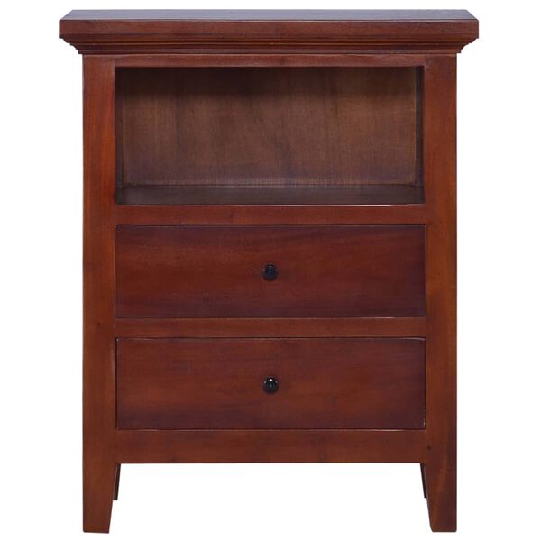 vidaXL Sidobord klassisk brun 60x30x75 cm massivt mahognytr&auml;