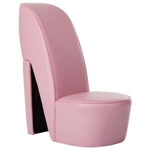 vidaXL Stol klacksko rosa konstl&auml;der