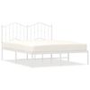 vidaXL S&auml;ngram med huvudgavel metall vit 150x200 cm