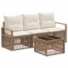 vidaXL Tr&auml;dg&aring;rdsoffset 4 pcs Beige konstrotting