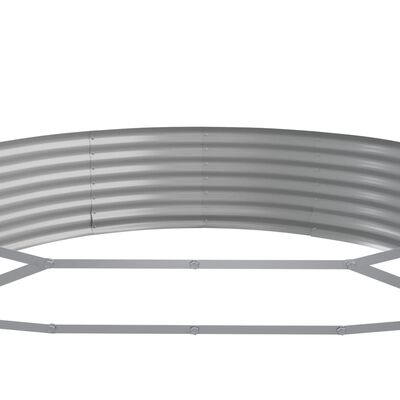 vidaXL Odlingslåda pulverlackerat stål 600x140x36 cm grå