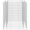 vidaXL Planteringsgabion upph&ouml;jd galvaniserat st&aring;l 90x90x100 cm